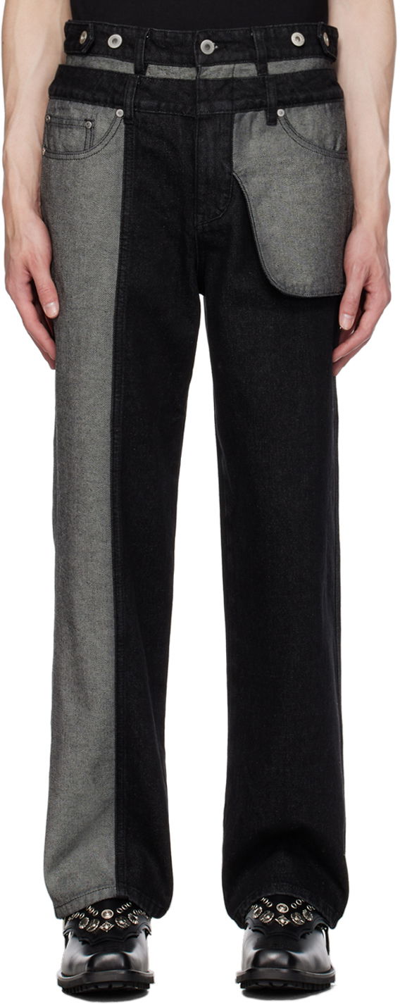 Jeans Feng Chen Wang Feng Chen Wang Inside Out Jeans Svart | FUF16TR01