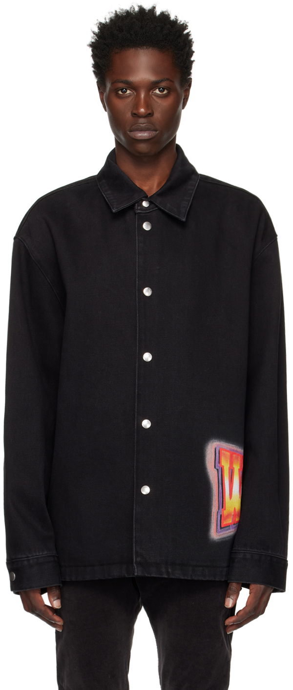 Jacka We11done We11done Loose Fit Denim Shirt Svart | WD-DJ3-22-312-U-BK