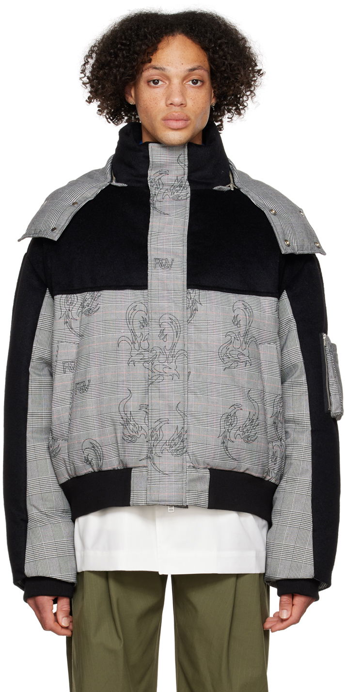 Pufferjacka Feng Chen Wang Feng Chen Wang Houndstooth Down Jacket Flerfärgad | FUF14JK08