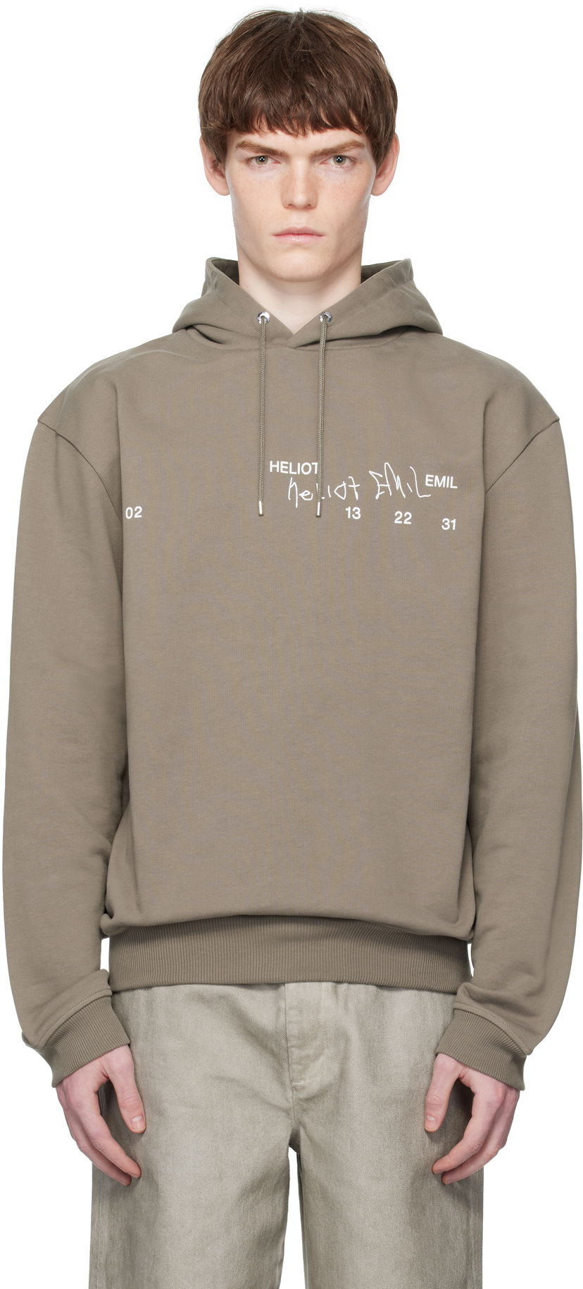 Sweatshirt HELIOT EMIL Heliot Emil Fulgens Hoodie Grå | PREAW25_M_08_081_DST19