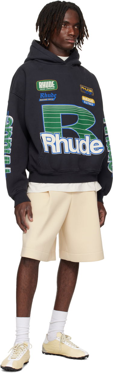 Sweatshirt Rhude Rhude Roadway Racing Hoodie Svart | RHPF25HO08012, 3