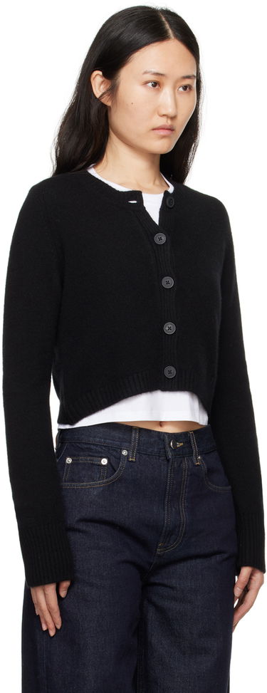 Sweater Loulou de Saison Loulou de Saison Zephir Cropped Cardigan Beige | ZEPHIR, 4