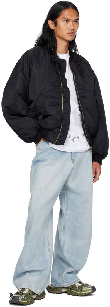 Bomberjacka We11done We11done Destroyed Bomber Jacket Svart | WD-JP2-24-088-U-BK, 3