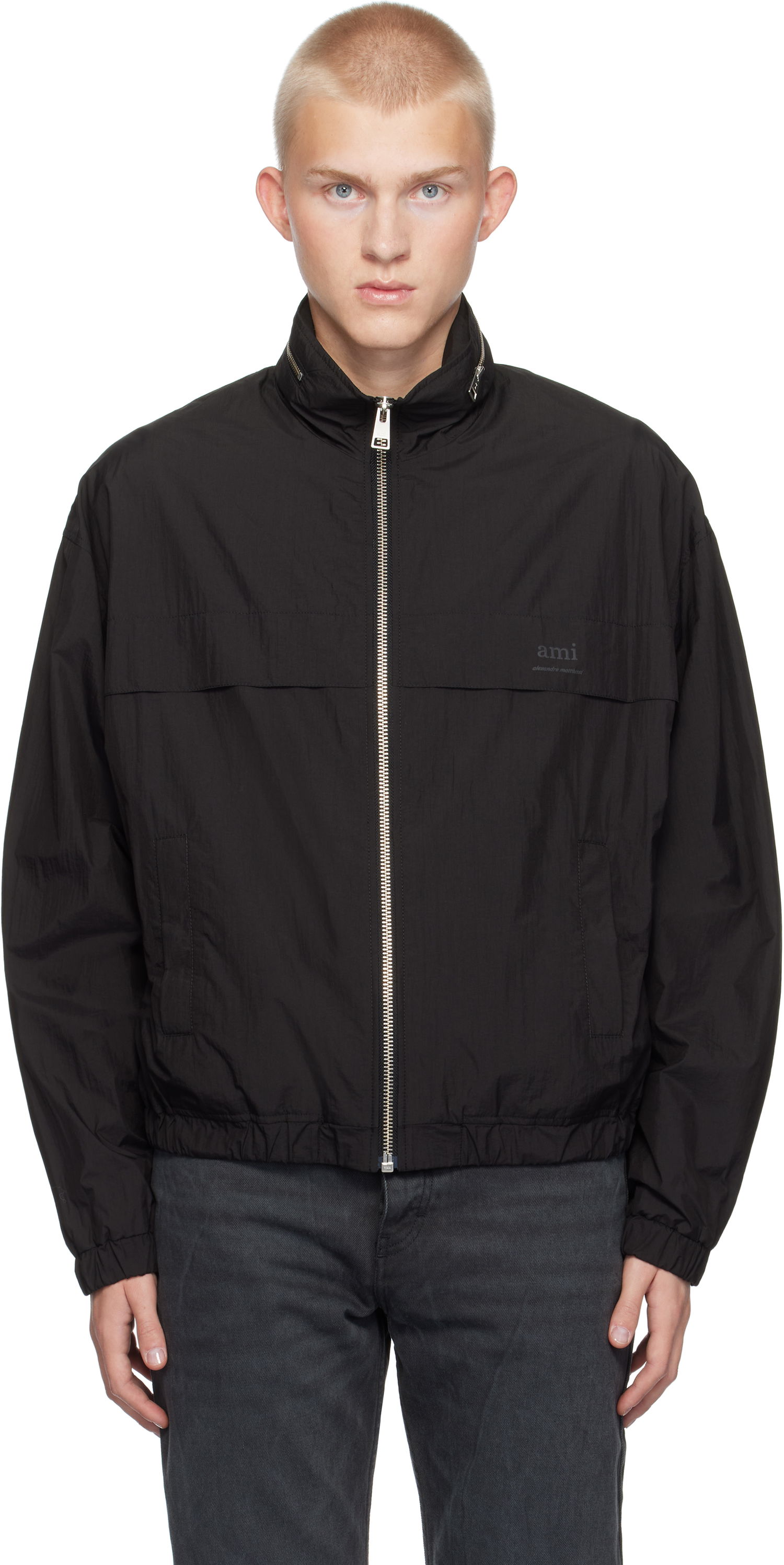 Vindjacka AMI Windbreaker Jacket Svart | UJK058.PA0009, 0
