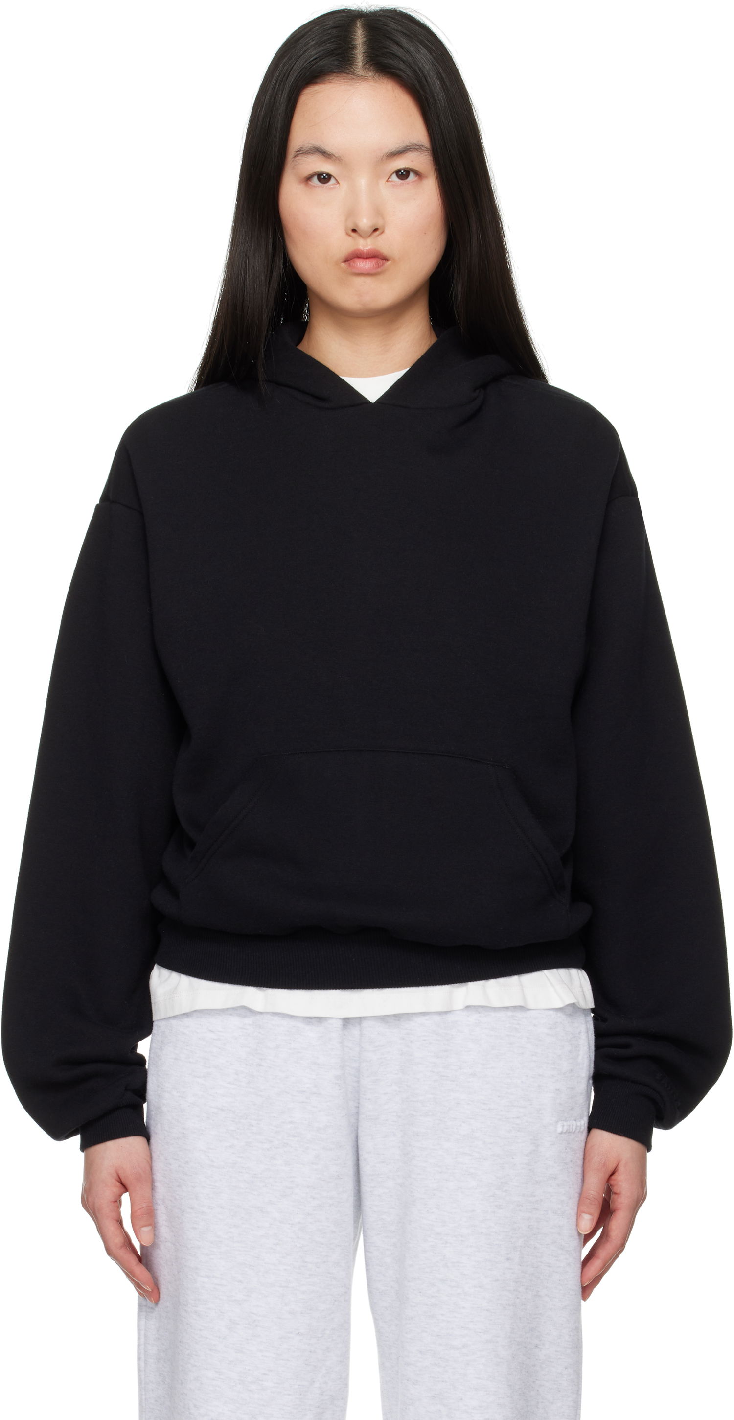 Sweatshirt SKIMS SKIMS Fleece Classic Hoodie Svart | PL-PLO-8365W, 0