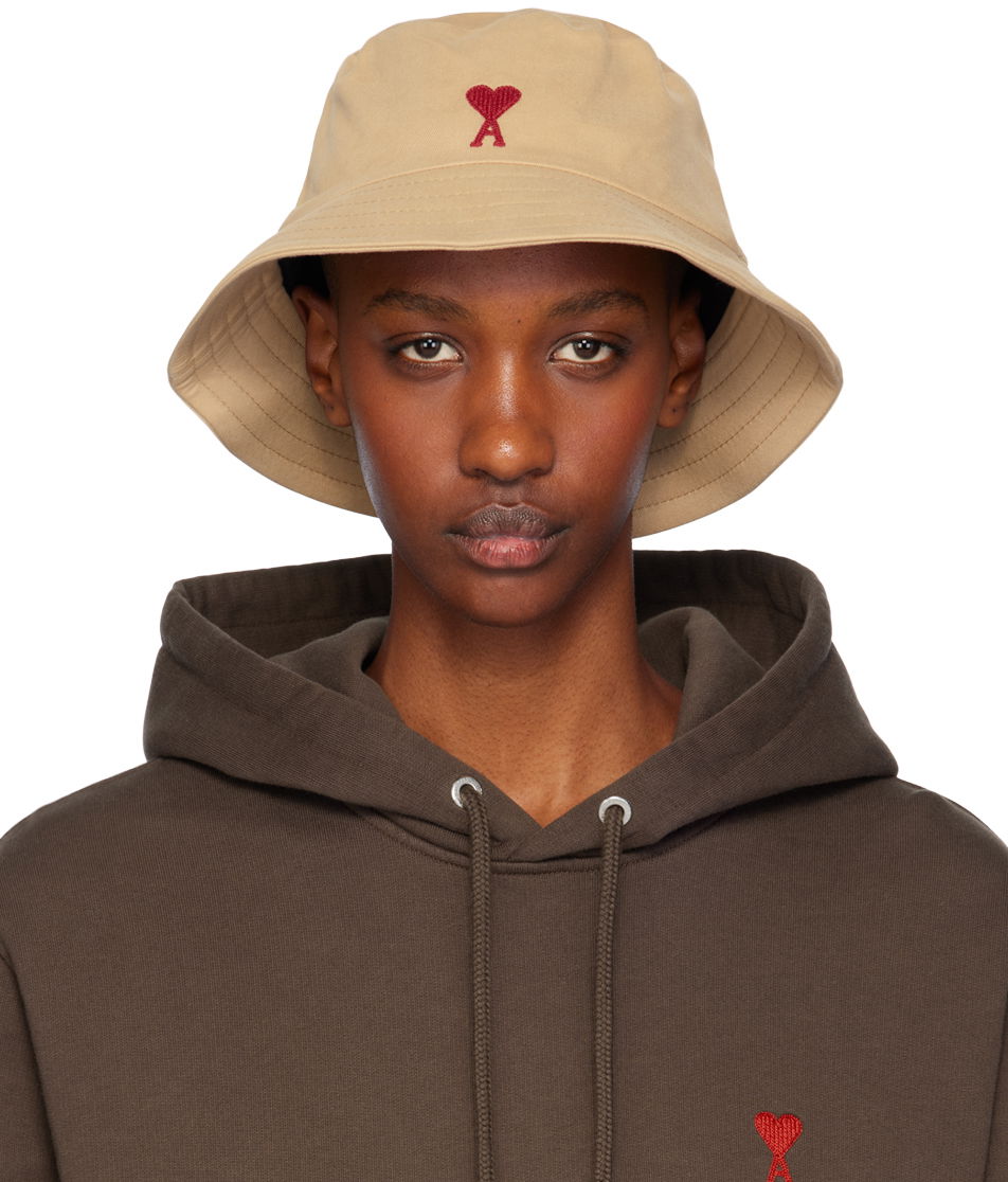 Hatt AMI AMI De Coeur Bucket Hat Beige | UHA246.AW0041, 0