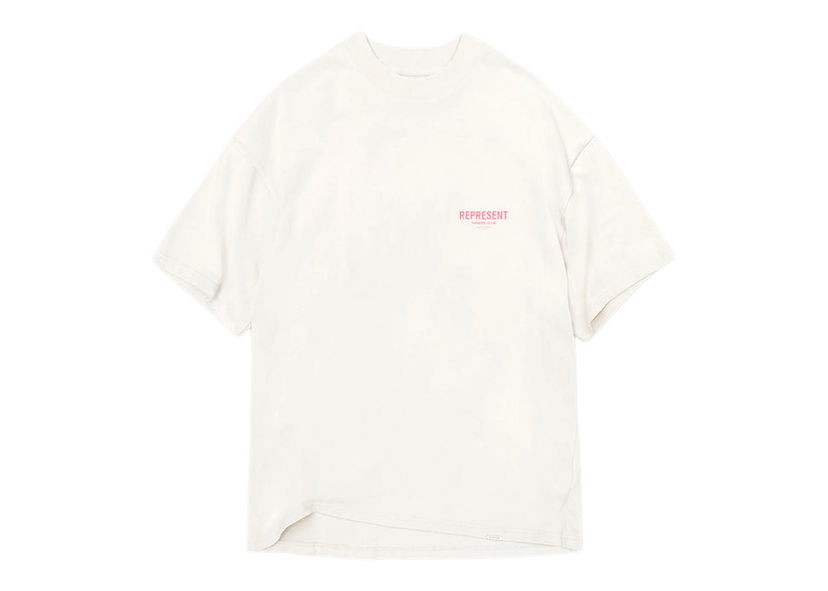 T-shirt Represent Clo Represent Owners Club T-Shirt Flat White/Bubblegum Vit | W05149-72