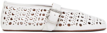 Skovård Alaïa ALAÏA Vienne Laser Cut Ballerina Flats Vit | AA3A029CK216, 0