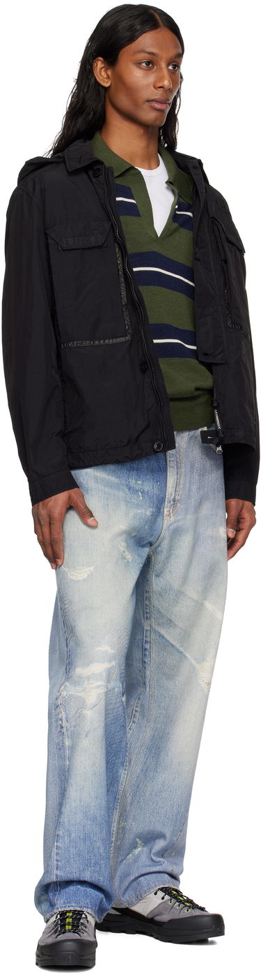 Vindjacka C.P. Company C.P. Company Flatt Nylon Goggle Overshirt Jacket Svart | 18CMOS090A-005991G, 3