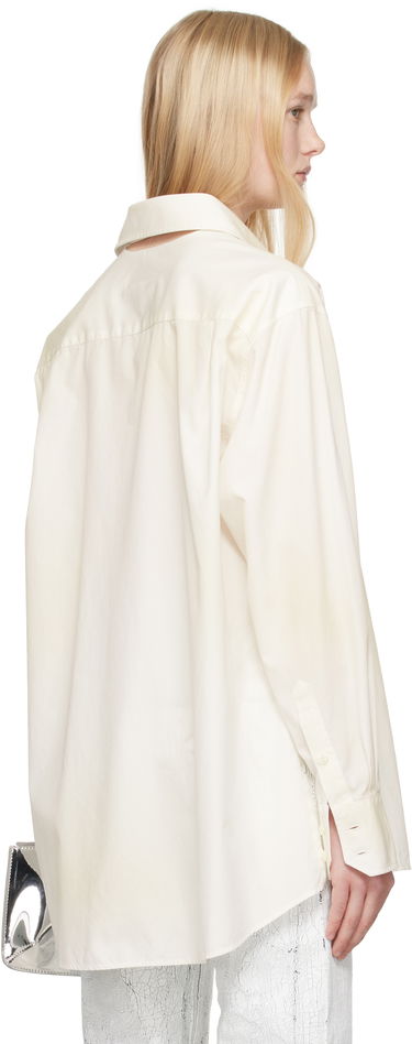 Skjorta Maison Margiela MM6 Maison Margiela Cotton Poplin Long Sleeve Shirt Vit | S62DT0035 M35458, 2
