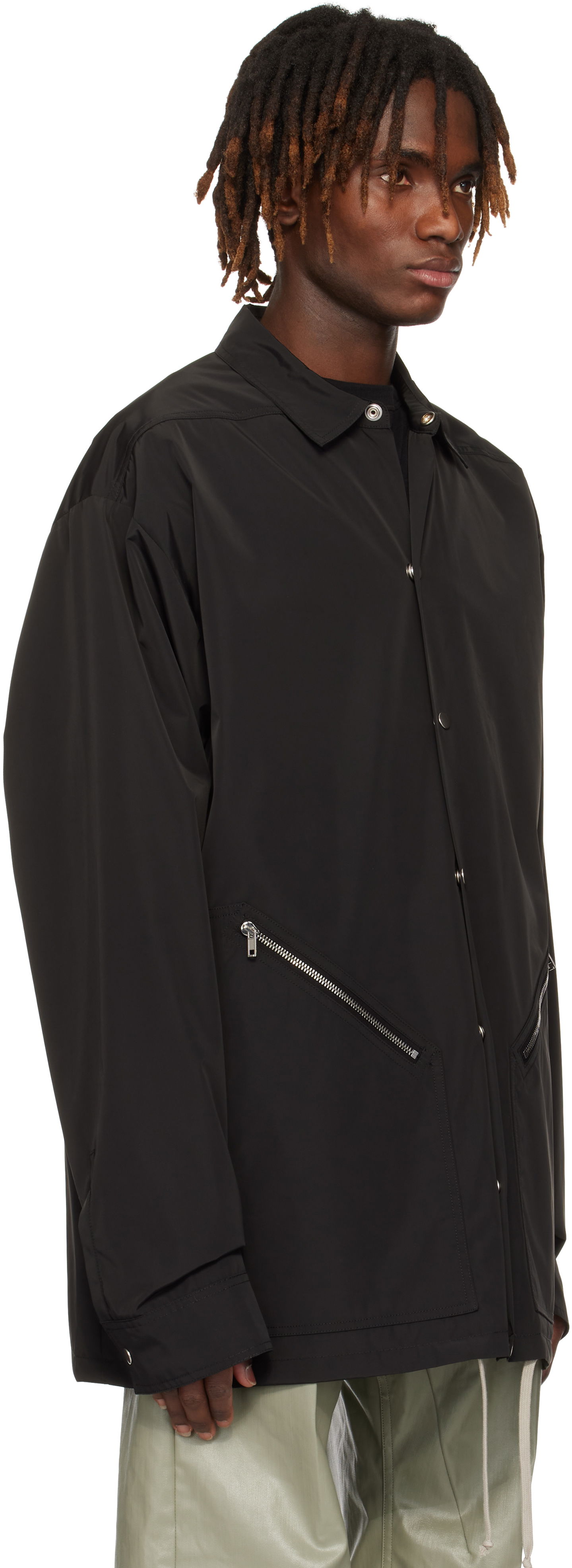 Vindjacka Rick Owens Rick Owens Hollywood Membrane Tour Jacket Svart | RU01E5779 MB, 1