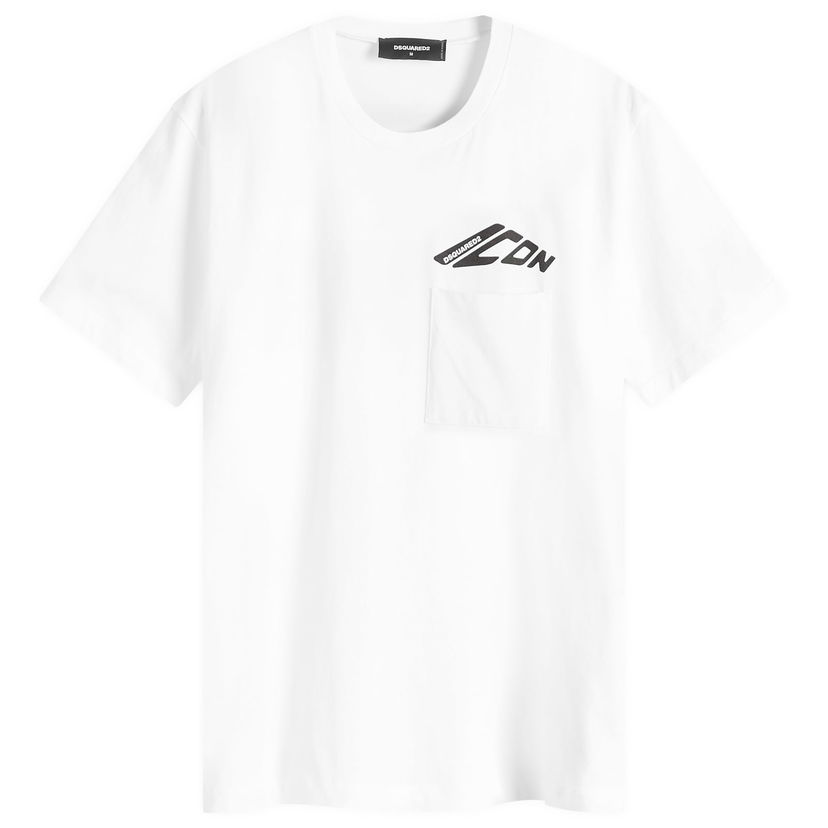 T-shirt DSQUARED2 New ICON Pocket T-Shirt, Size Large Vit | S79GC0097-D20033-100