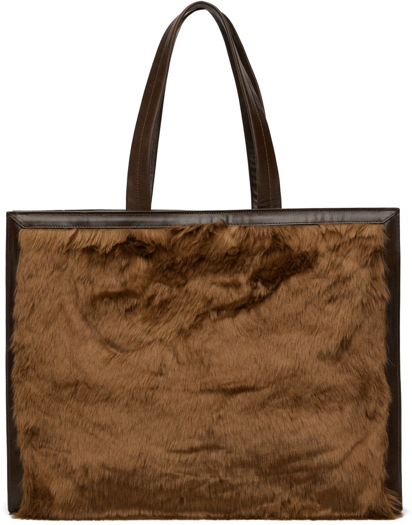 Tygpåse Andersson Bell Andersson Bell Linus Fur Tote Bag Brun | aaa493u