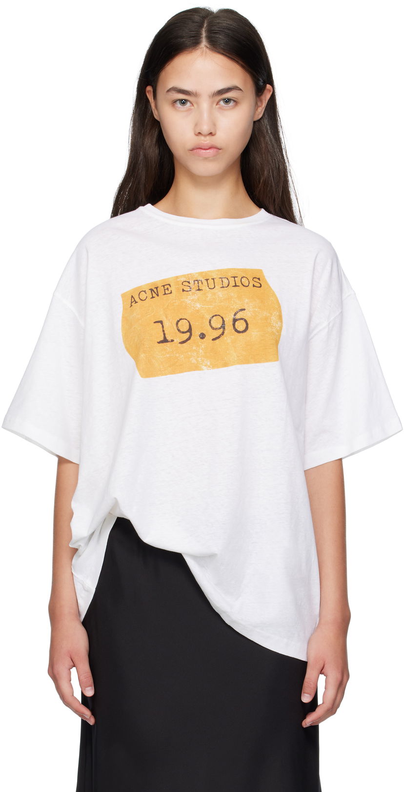 T-shirt Acne Studios Acne Studios 1996 Logo T-Shirt Vit | CL0355-