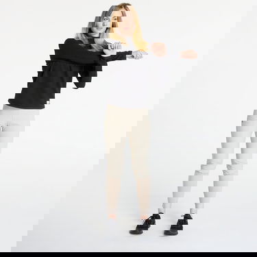 Sweater Craft Grid Hood Ribbed Mock Neck Top Svart | 1916668-999000, 3