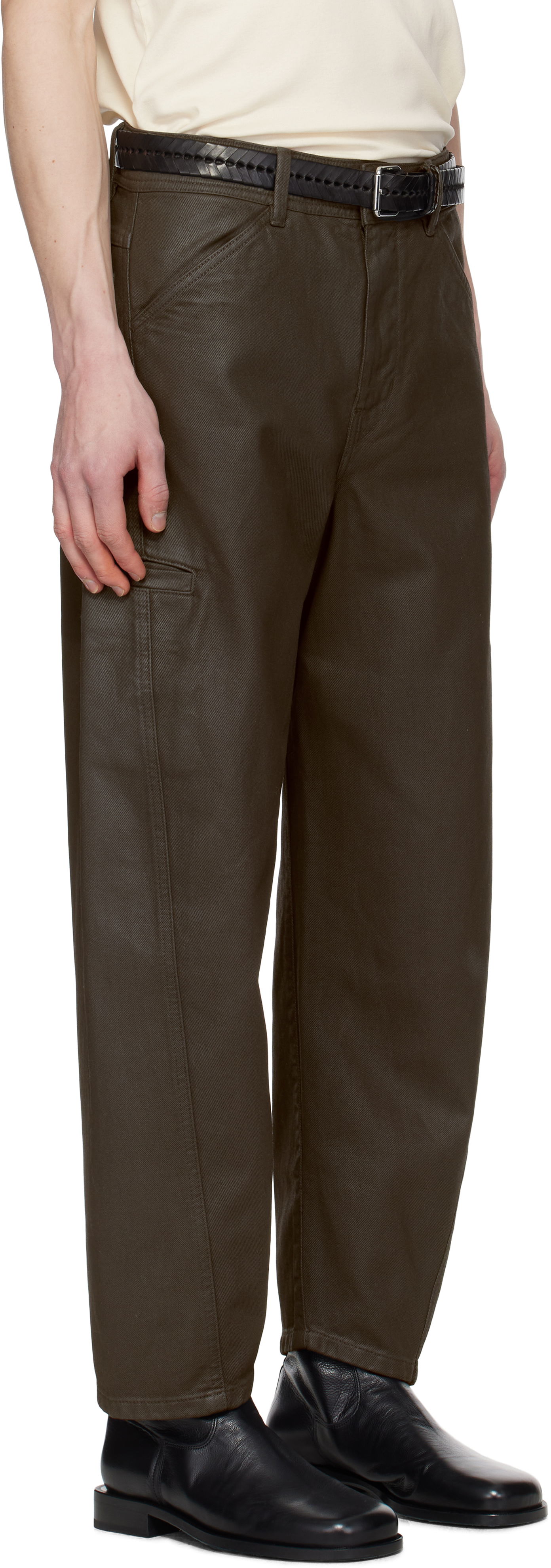 Byxor LEMAIRE Lemaire Twisted Workwear Pants Grön | PA1102 LD1030, 1