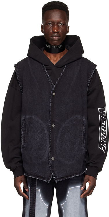 Väst We11done Denim Button-Up Vest Svart | WD-DV1-22-362-M-WB, 0