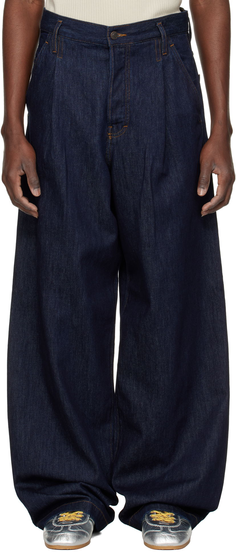 Jeans Dries Van Noten Dries Van Noten Pleated Jeans Blå | 251-020923-1552