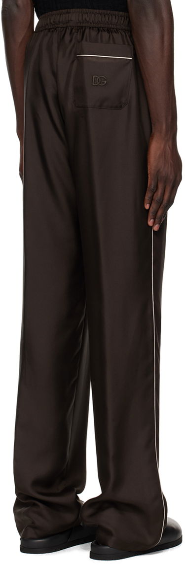 Byxor Dolce & Gabbana Silk Lounge Pants Brun | GVRMAZFU1S4, 2