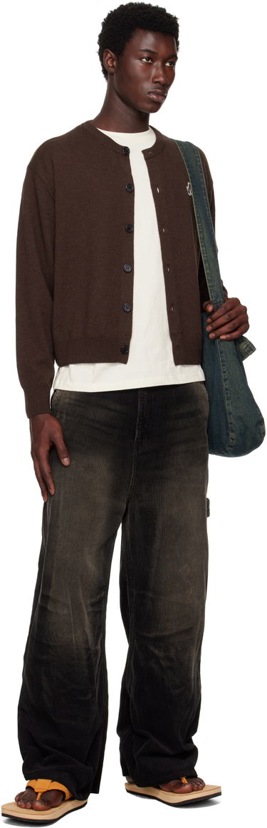 Sweater We11done We11done Single Patch Cardigan Brun | WD-KC2-25-611-U-BR, 3