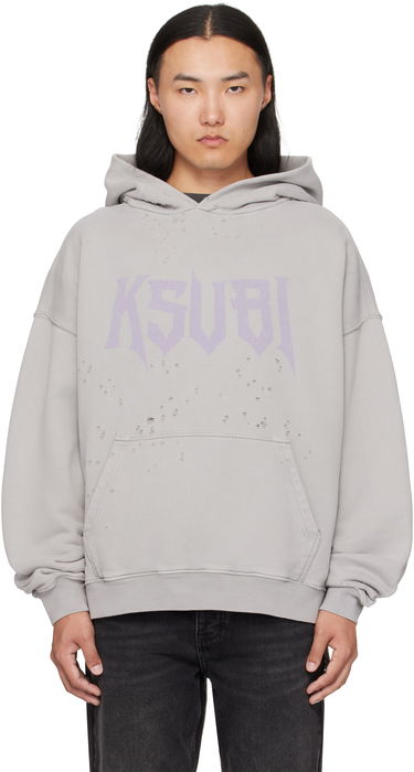 Sweatshirt Ksubi Blasted Hoodie Grå | MFA25FL005, 0