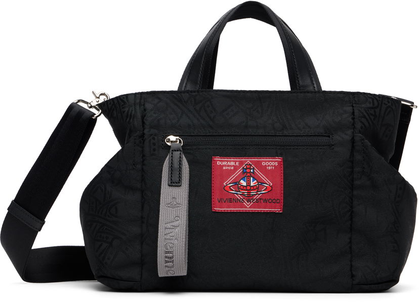 Tygpåse Vivienne Westwood Tangled Jacquard Orb Tote Svart | 4D030005U-W016Q-