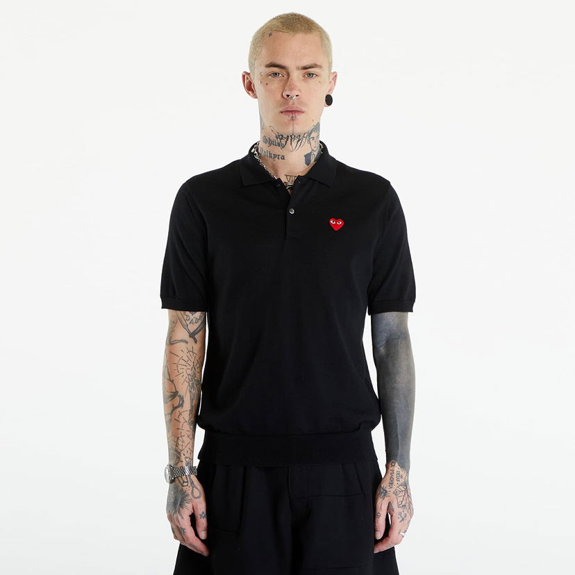 T-shirt Comme des Garçons PLAY Red Emblem Sweater UNISEX Black Svart | AXN094 black