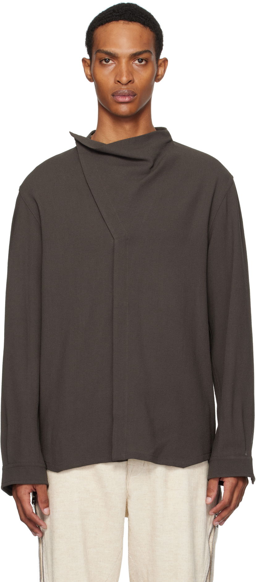 Skjorta Rick Owens Rick Owens Concordians Island Shirt Grå | RU02E1299 WA