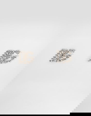 Örhängen Dolce & Gabbana Silver Metal Earrings With Rhinestone Logo Metallisk | WER2L4W111187655, 0