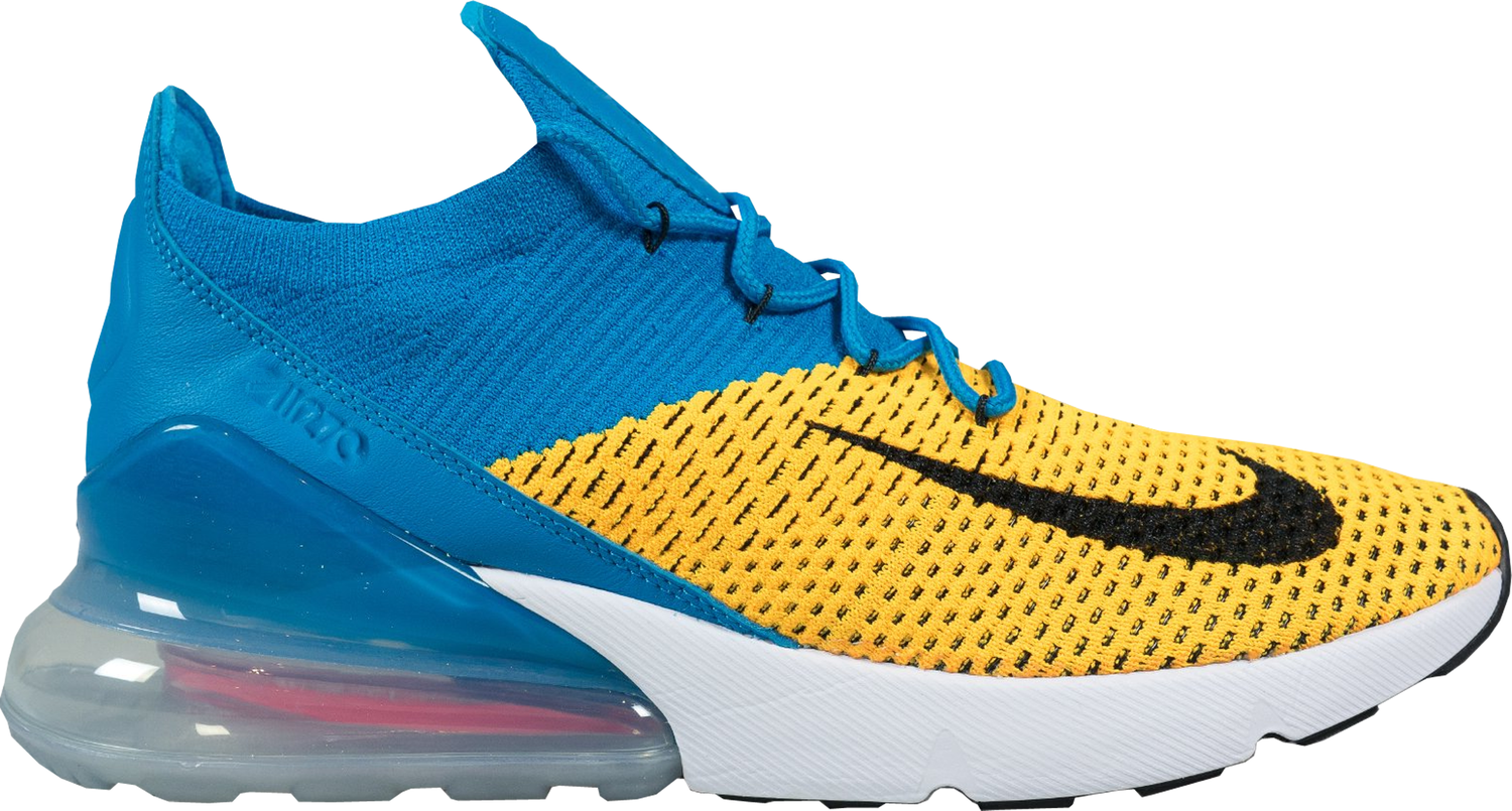Sneakers och skor Nike Air Max 270 Flyknit Laser Orange Blue Orbit Gul | AO1023-800, 0