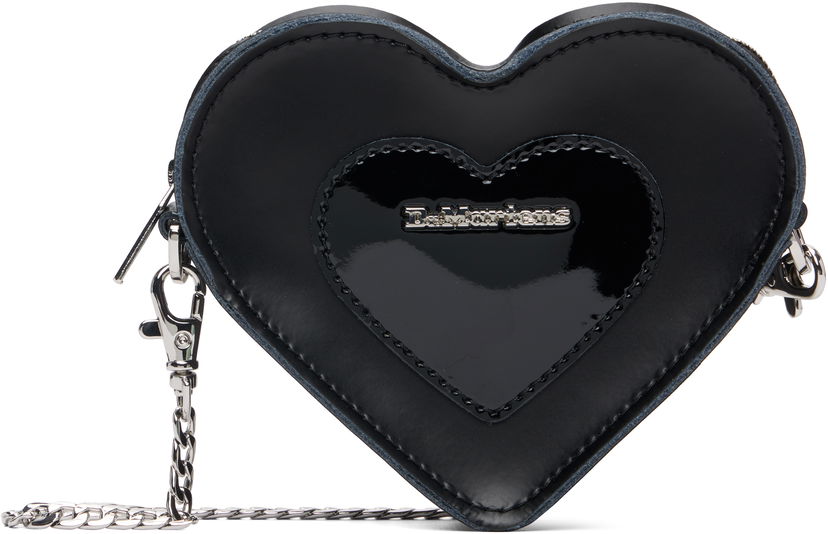 Handväska Dr. Martens Dr. Martens Mini Heart Shaped Patent Leather Bag Svart | AD092001