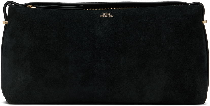 Handväska TOTEME Belted Suede Clutch Svart | 253-WAL0093-LE0004