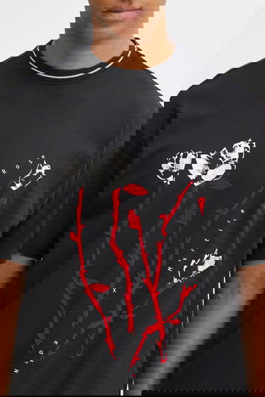 T-shirt Napapijri T-Shirt Napapijri x Martine Rose Rose Print Svart | NP0A4I569411, 3