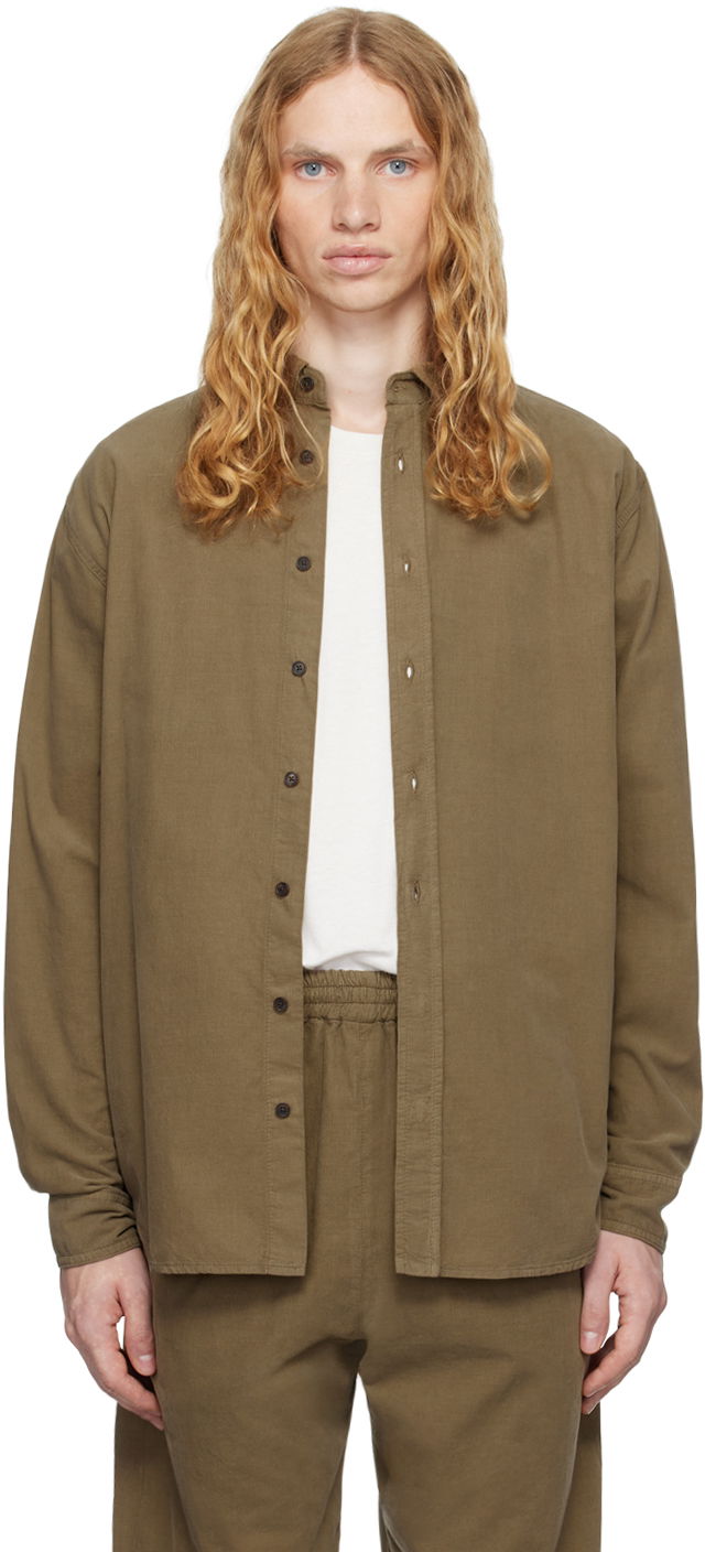 Skjorta The Row The Row Ruskin Button-Down Shirt Brun | 755-W2963