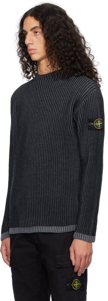 Sweater Stone Island Vanisé Full Rib RWS Wool Sweater by Stone Island Svart | 8115532C1, 3