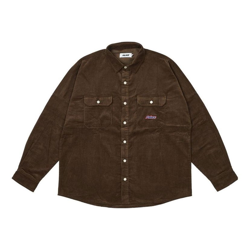 Skjorta Palace Corduroy Button-Up Shirt Brun | P25SHT037