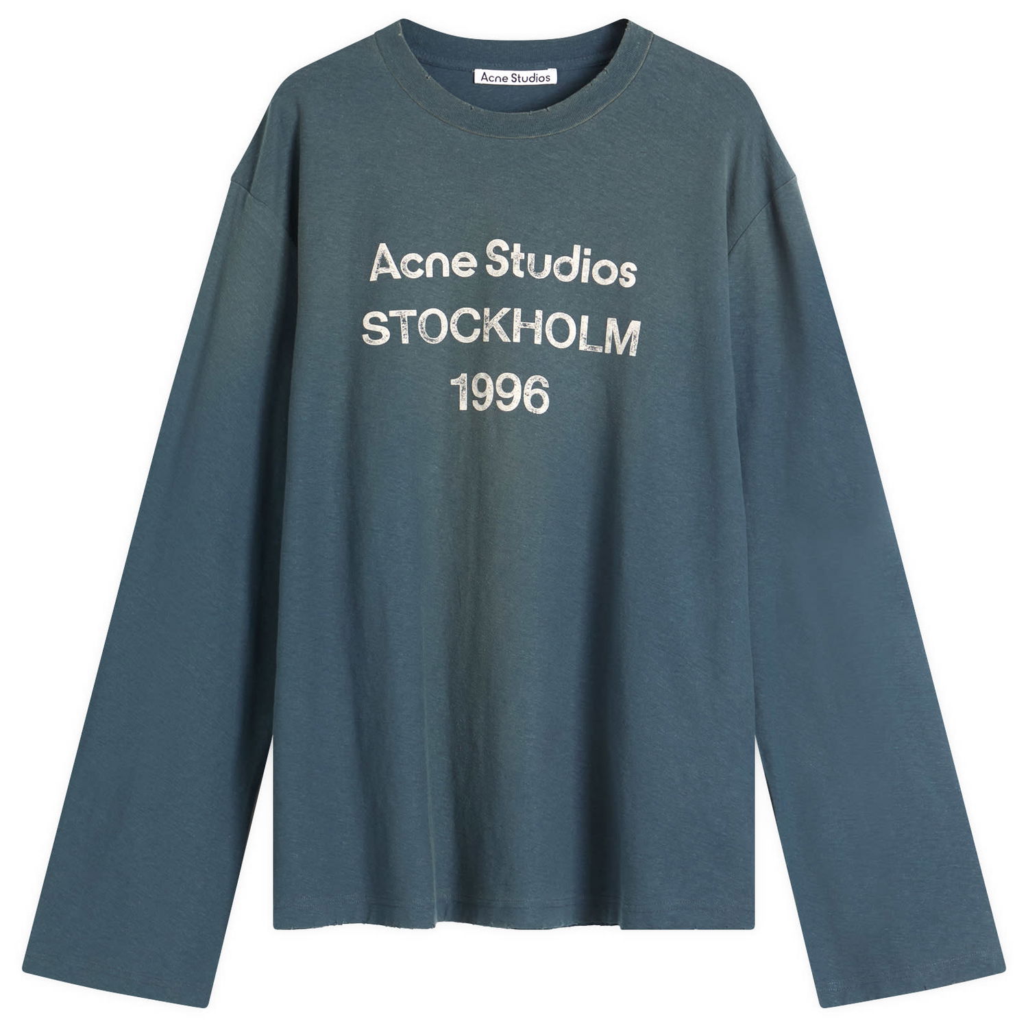 T-shirt Acne Studios 1996 Edden Long Sleeve T-Shirt, Size Large Blå | CL0197-BPA, 0