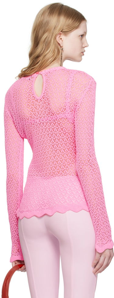 Sweater Blumarine Pink Scalloped Sweater Rosa | P344M026A, 2