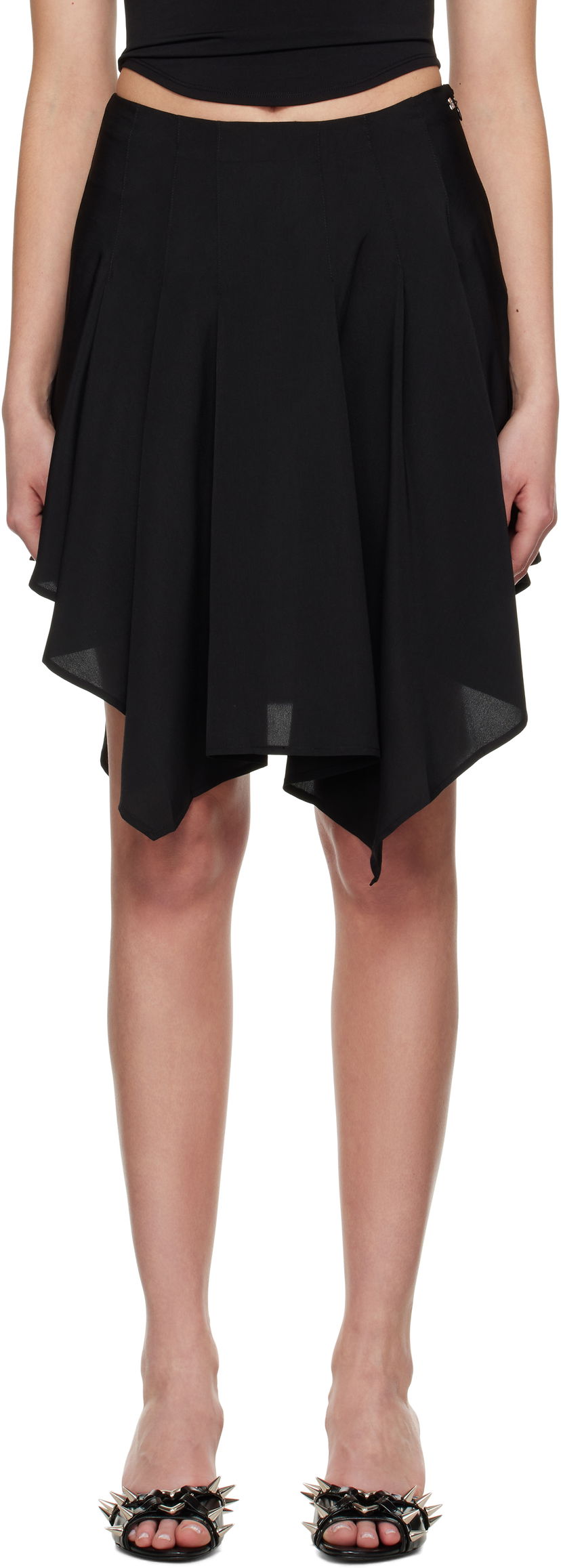 Kjol Miaou Miaou Ty Asymmetrical Midi Skirt Svart | 4072GGTBLK