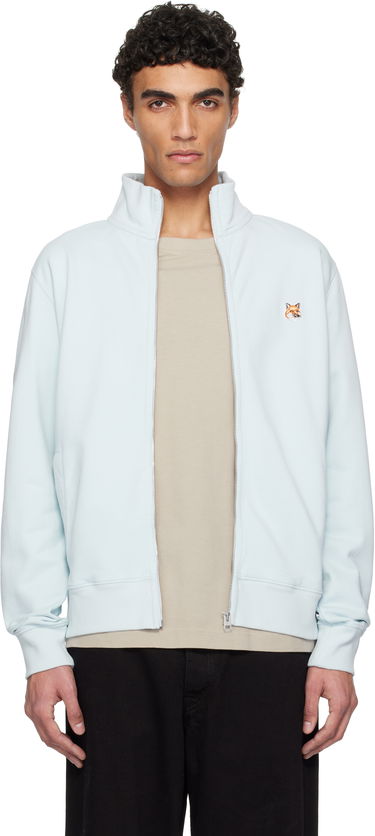 Sweatshirt MAISON KITSUNÉ Maison Kitsuné Fox Head Patch Full-Zip Sweatshirt Blå | OM02134KM0001, 0