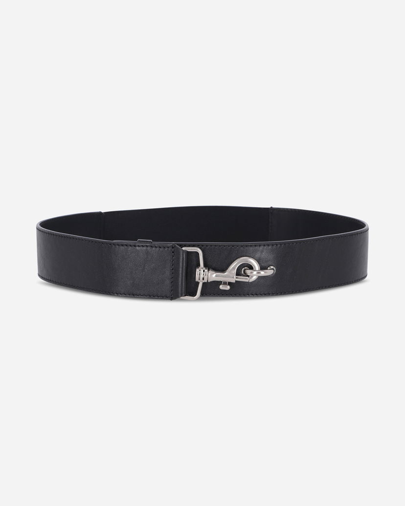 Bälten Dries Van Noten Elasticated Leather Belt Svart | 252-021404-151 900