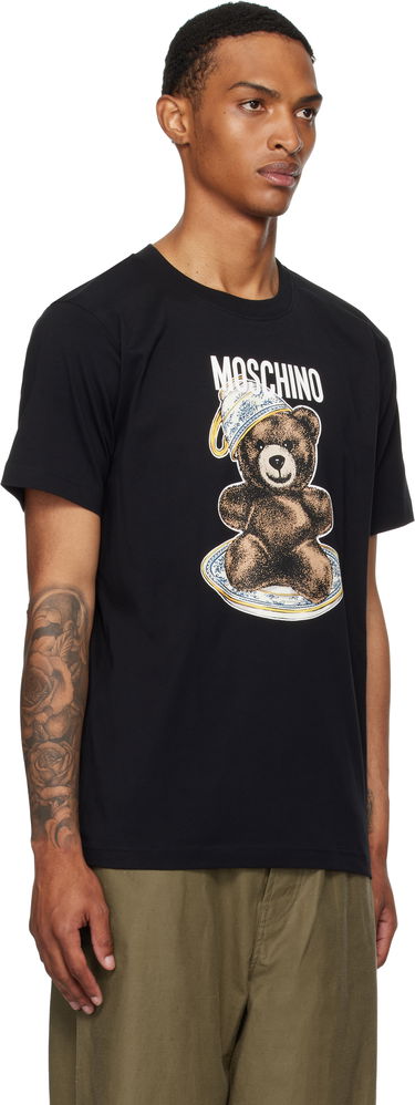 T-shirt Moschino Moschino Organic Cotton Teddy Bear Graphic Tee Svart | 252ZZ071652411555, 1