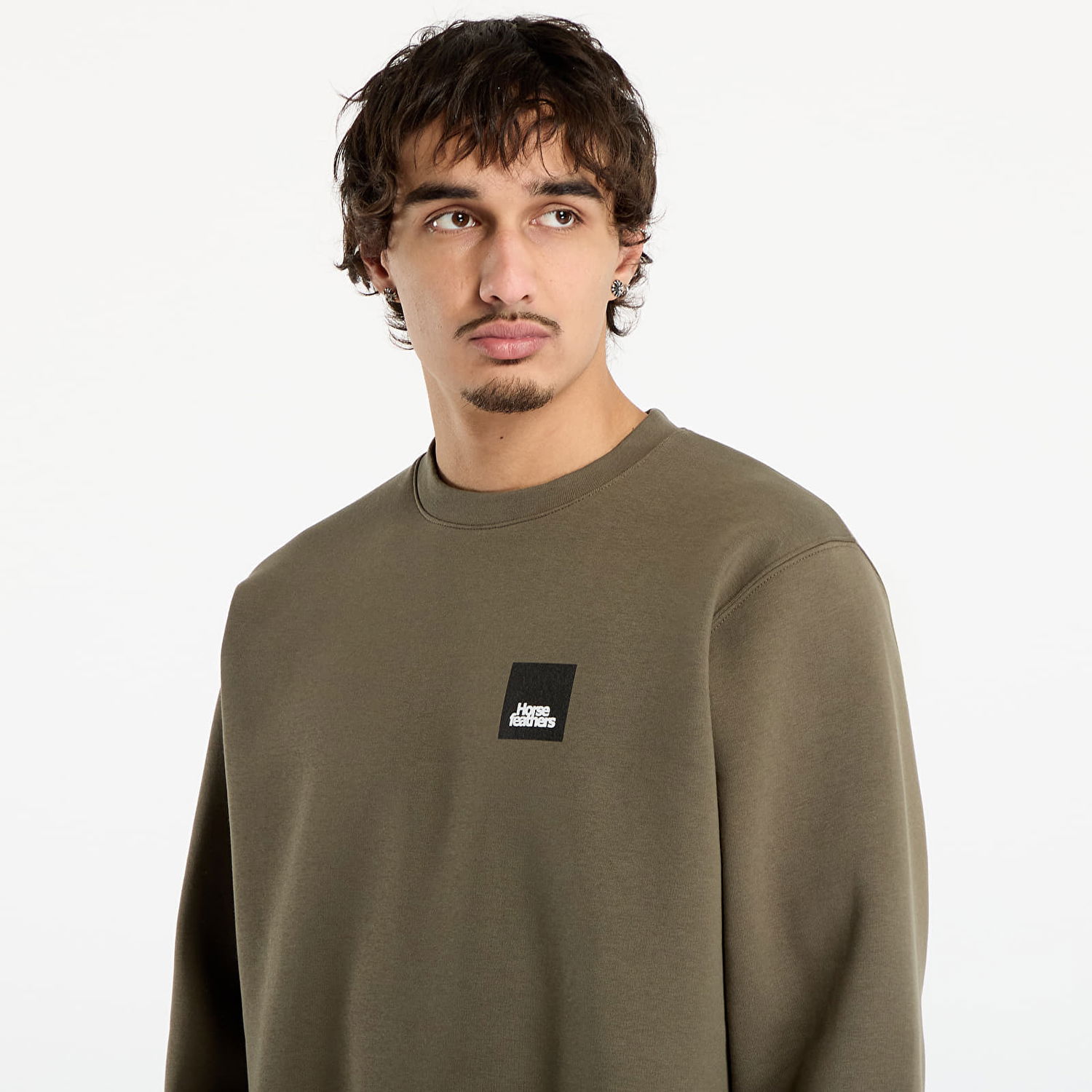 Sweatshirt Horsefeathers Dunk Sweatshirt Grön | SM1225V, 1