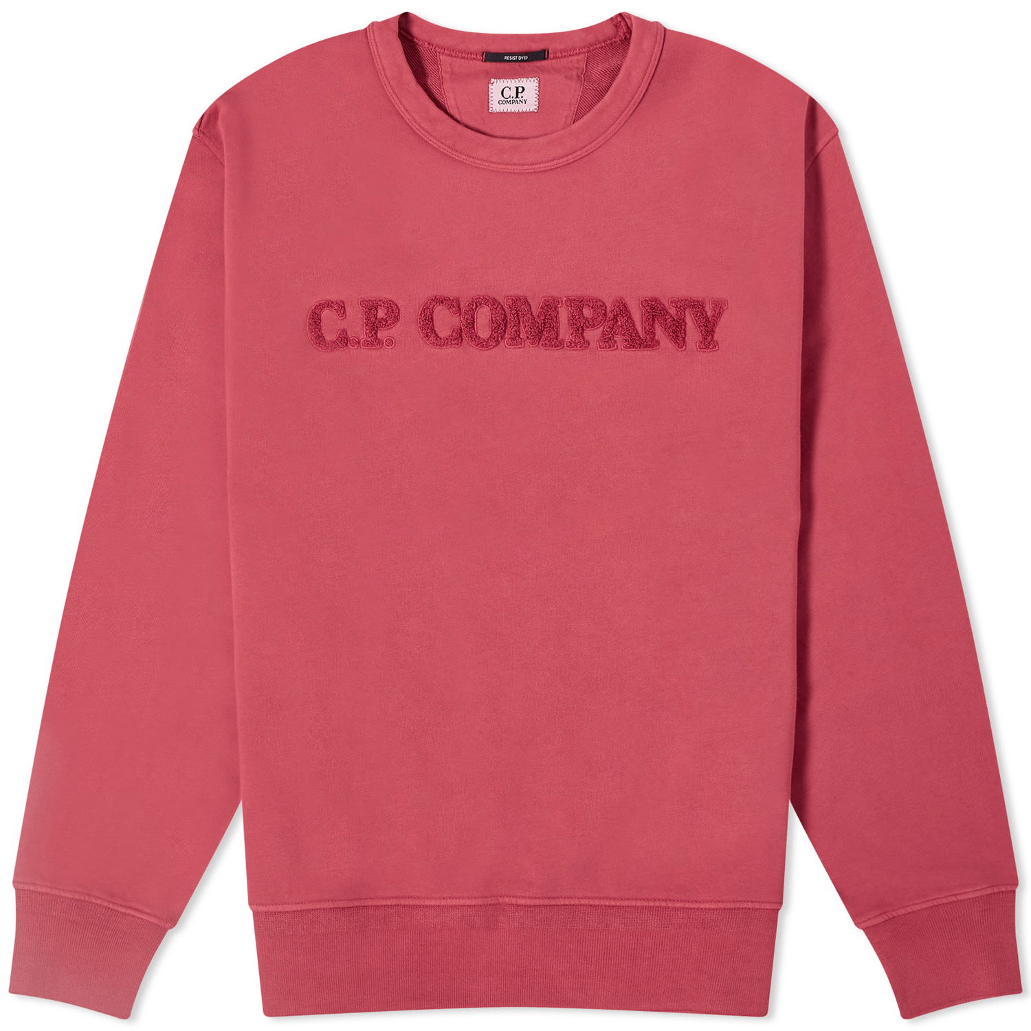 Sweatshirt C.P. Company Cotton Diagonal Fleece Logo Sweatshirt Röd | CMSS096A-110044R-577, 0