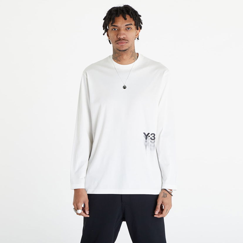 T-shirt Y-3 Graphic Long Sleeve Tee UNISEX Off White Vit | IZ3121