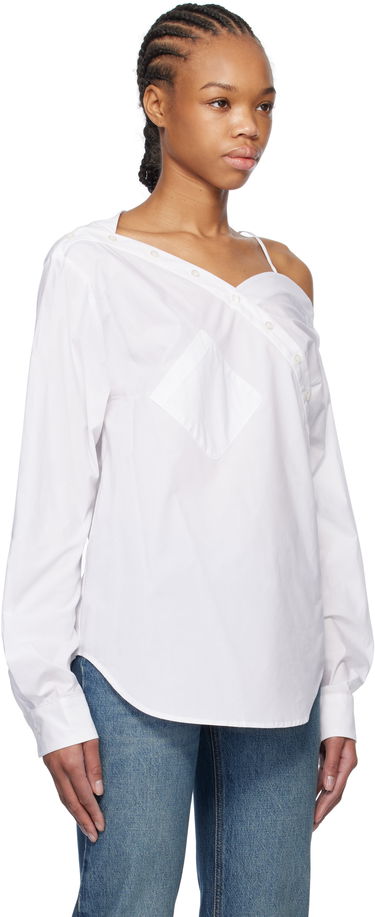 Skjorta Coperni Coperni One Shoulder Shirt Vit | COPCH52F2010, 1
