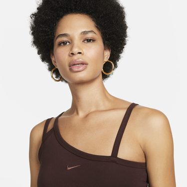 Crop top Nike Everyday Asymmetrical Crop Tank Top Bourgogne | DV7926-227, 4