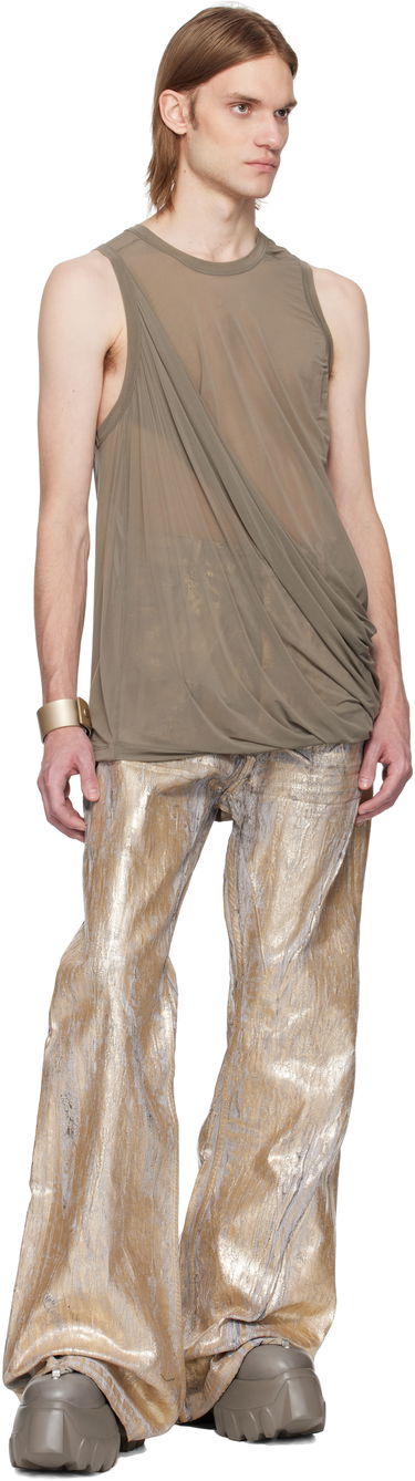 Linne Rick Owens Rick Owens Hollywood Anthem Draped Tank Top Grön | RR01E5152 BZ, 3