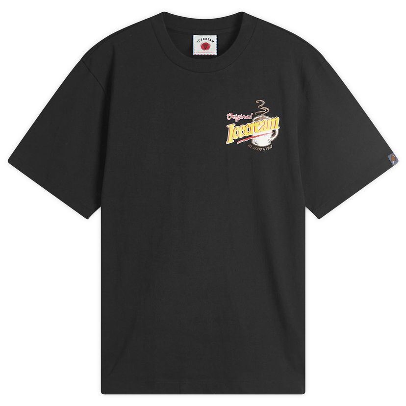 T-shirt BBC IceCream ICECREAM Diner Coffee Graphic Tee, Size Large Svart | IC25251-BLK