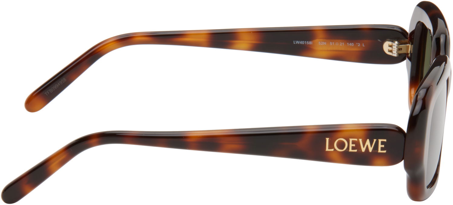 Solglasögon Loewe Loewe Rectangular Slim Sunglasses Brun | LW40158I@5152N 192337200236, 1